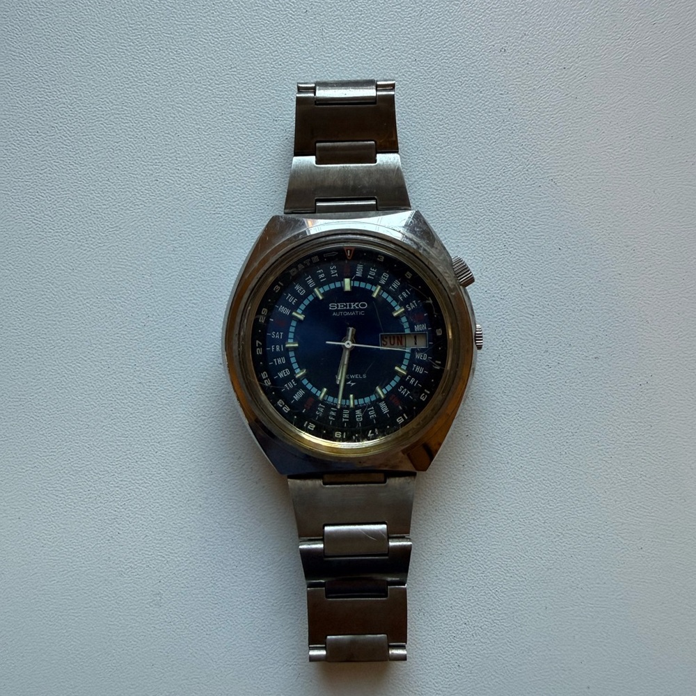 Seiko Classic Silver and Deep Blue Watch